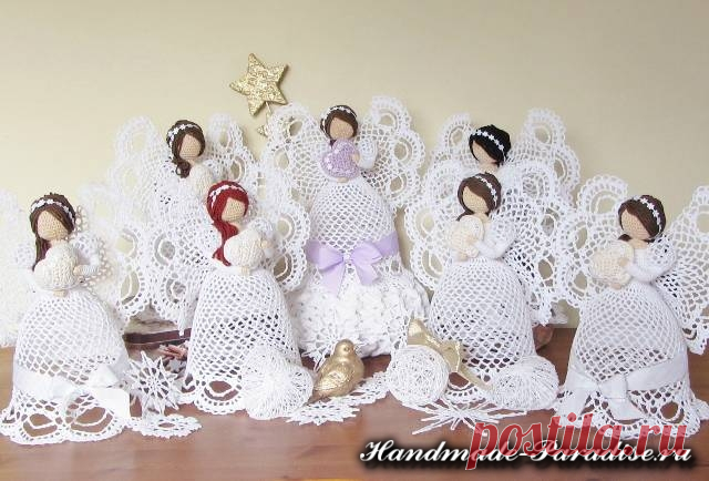 Игрушка "Ажурный ангел" крючком. Схемы. / Handmade-Paradise