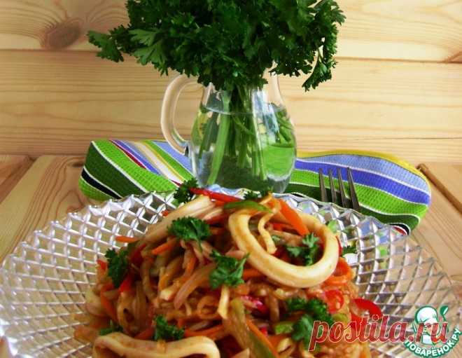 Острый салат с кальмарами – кулинарный рецепт(перечное масло***)