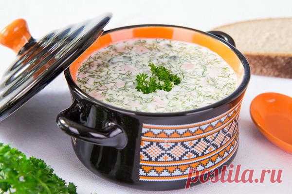 Окрошка на сыворотке.