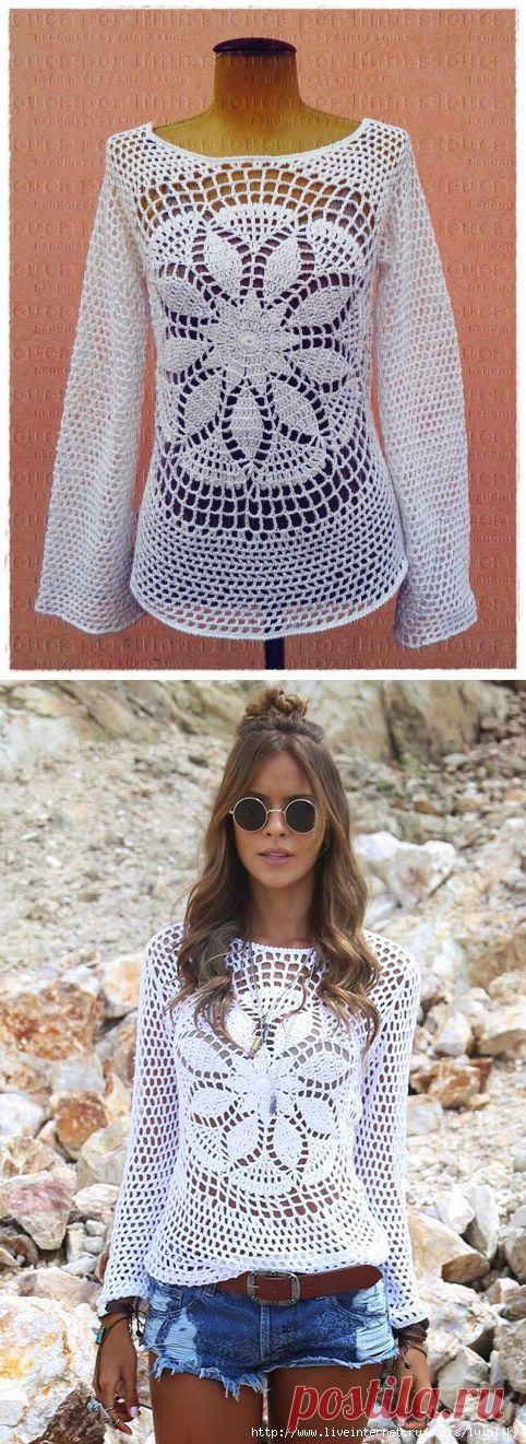 пуловер крючком