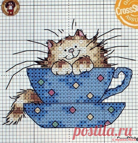 Вышивка крестиком - схемы котов и котят. Много!