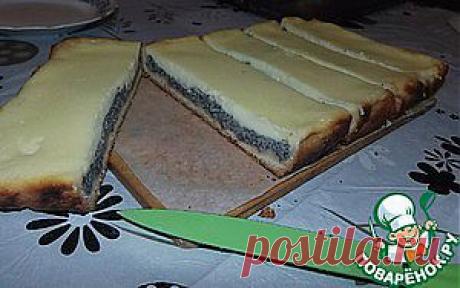 Вкусный пирог с маковой начинкой и сметанным суфле - кулинарный рецепт