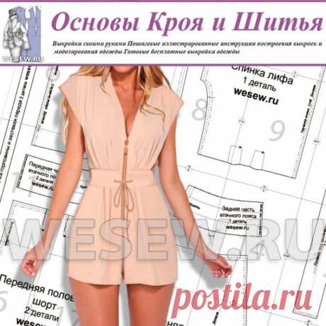 Выкройка женского летнего комбинезона в трех размерах
Готовая выкройка летнего комбинезона дана в натуральную величину без припусков на швы. Распечатывается на обычном принтере.

Выкройка короткого летнего комбинезона для юных модниц с обхватом груди 84-88-92 см. Остальные параметры смотрите в таблице ниже.