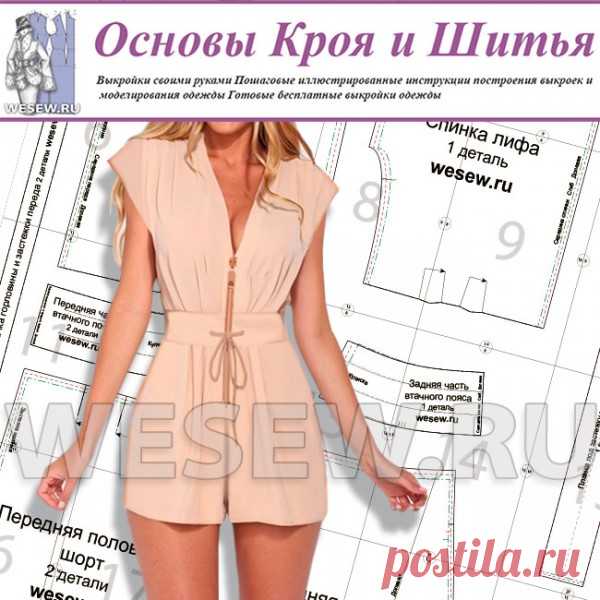 Выкройка женского летнего комбинезона в трех размерах
Готовая выкройка летнего комбинезона дана в натуральную величину без припусков на швы. Распечатывается на обычном принтере.

Выкройка короткого летнего комбинезона для юных модниц с обхватом груди 84-88-92 см. Остальные параметры смотрите в таблице ниже.