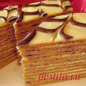 Медовик без масла — легкий и неимоверно вкусный.