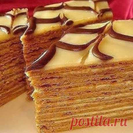Медовик без масла — легкий и неимоверно вкусный.