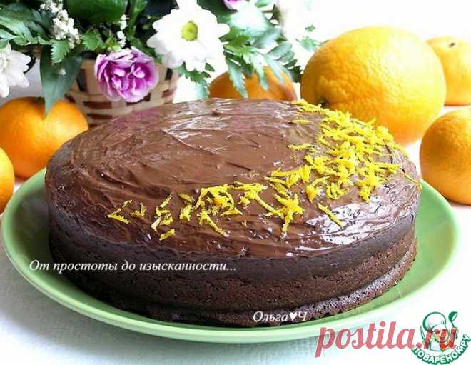 Свекольно-шоколадный торт с апельсиновой цедрой – кулинарный рецепт