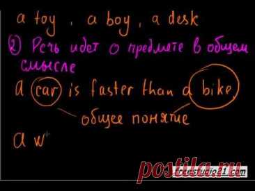 Употребление неопределенного артикля A | AN