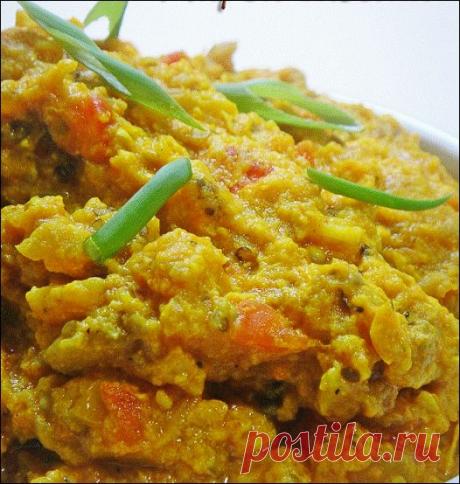 Мирза гасеми или иранский вариант приготовления баклажанной икры.