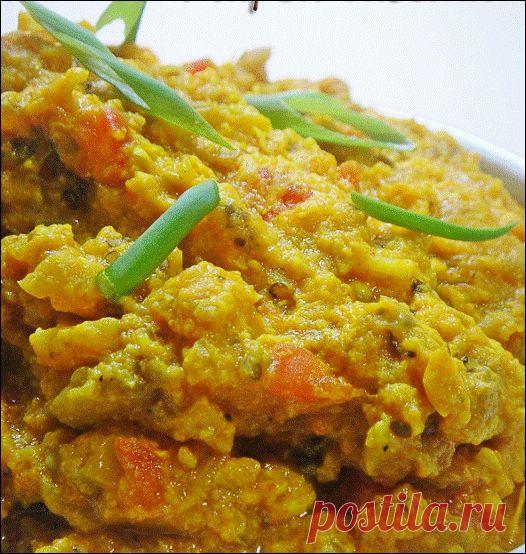 Мирза гасеми или иранский вариант приготовления баклажанной икры.