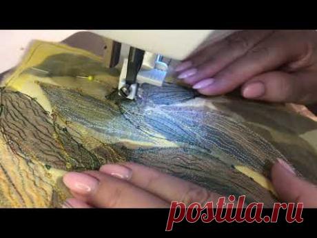 Органза в дело! Красивая СХ стежка. Текстильная пицца. Арт текстиль/ stitch /arttextile / artquilt