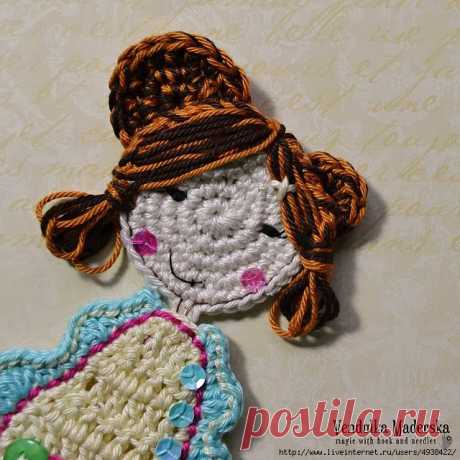 Sweet girl applique от Vendulka Maderska.Мастер-класс.
