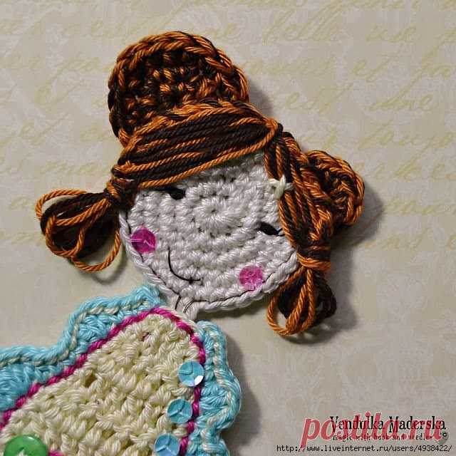 Sweet girl applique от Vendulka Maderska.Мастер-класс.