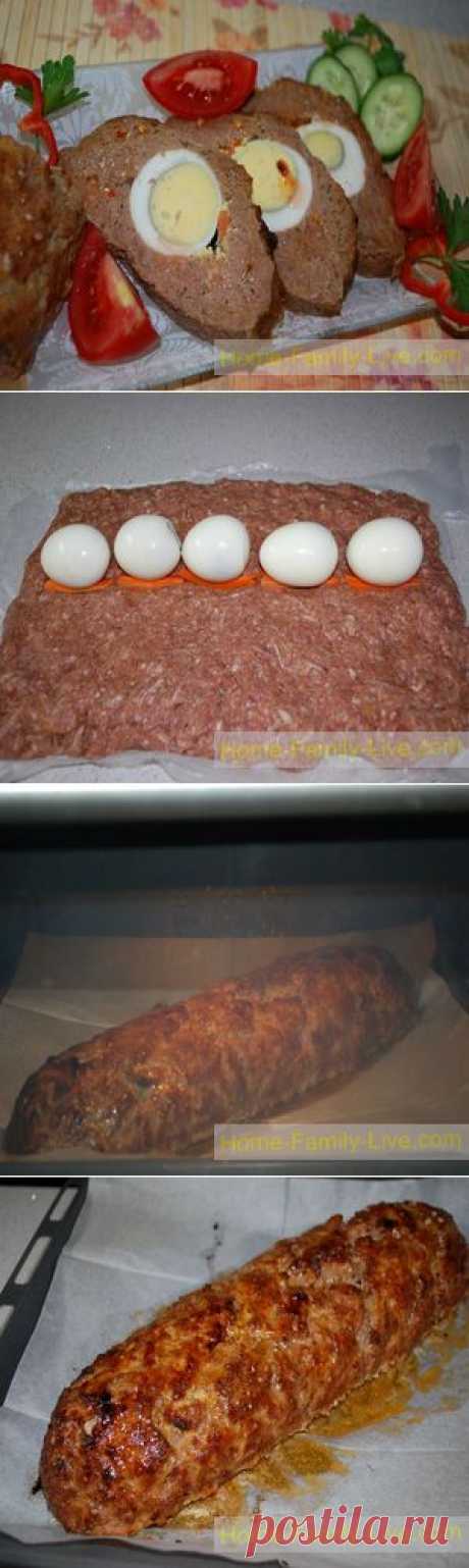 Мясной рулет с яйцом - Кулинарные рецепты