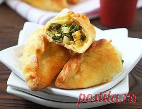 Пирожки с яйцами и зеленым луком (без дрожжей) | Домашняя кулинария