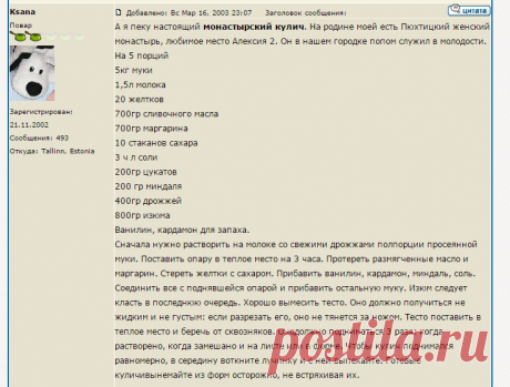 МОНАСТЫРСКИЙ кулич Пасхальные куличи