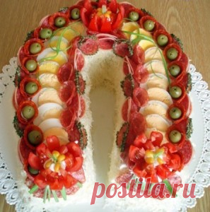 Салат Подкова. Оригинальный и вкусный рецепт для привлечения  удачи в дом салат 