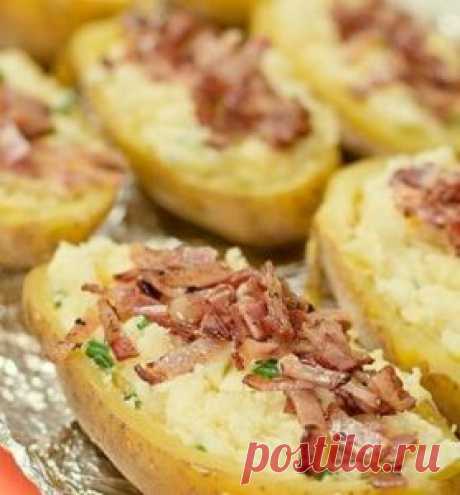 Что приготовить на ужин из картошки - картофель с сыром и беконом