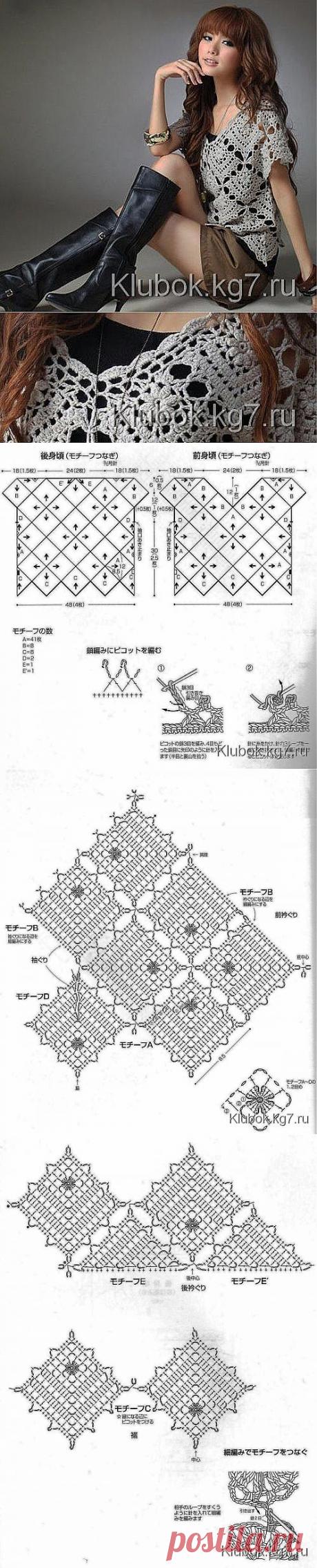 Японская кружевная маечка.
