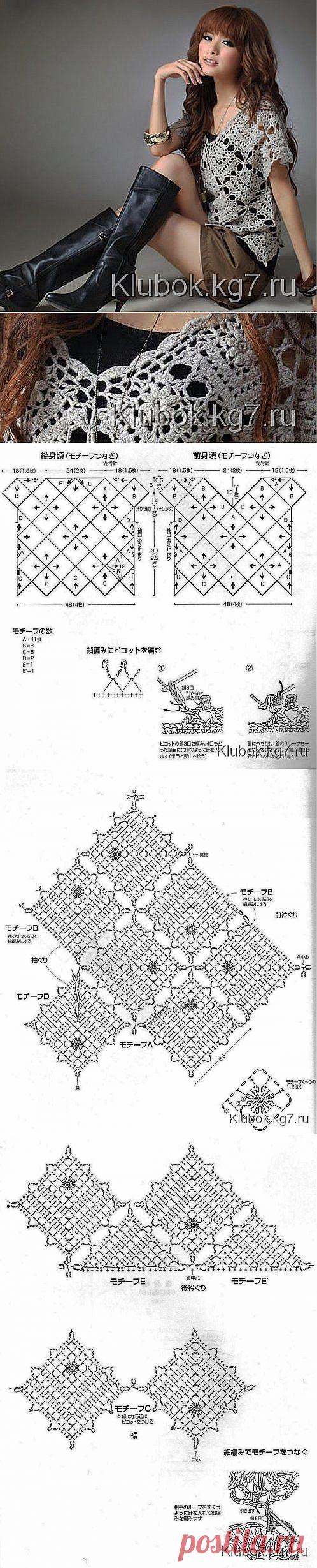 Японская кружевная маечка.