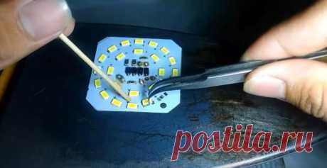 Быстрая распайка SMD компонентов с помощью утюга