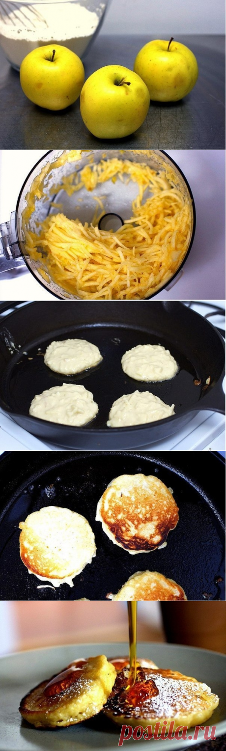 Как приготовить яблочные оладушки - рецепт, ингридиенты и фотографии