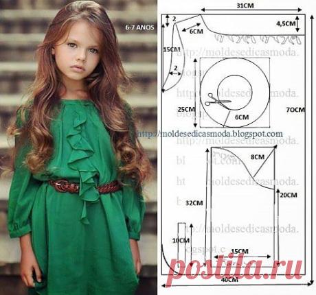 Платье для девочки 6-7 лет | Варварушка-Рукодельница
