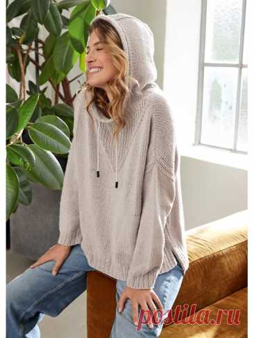Lana Grossa ПУЛОВЕР С КАПЮШОНОМ Puro Vegano | Beloved Knits No. 2 - Модель 7b | FILATI Вязанные модели - Наборы для вязания