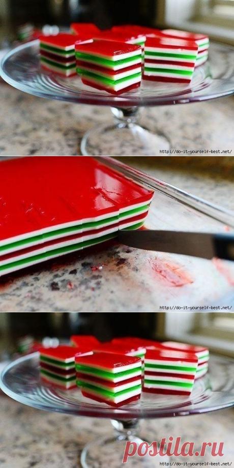 Рецепт приготовления многослойного желе.