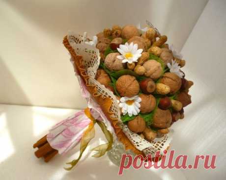 Букеты из орехов (79 фото) - пошаговые инструкции создания букетов для мужчин и женщин