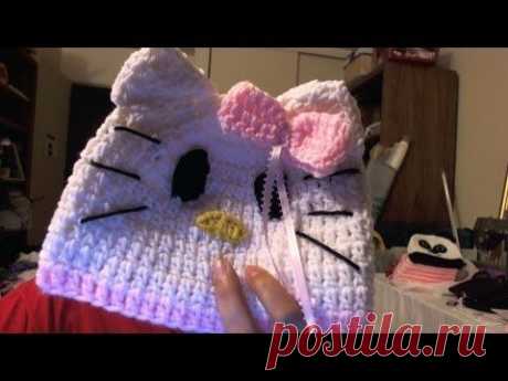 How to crochet beanie inspired by &quot;Hello Kitty&quot; beanie - Video 1 - Yolanda Soto Lopez