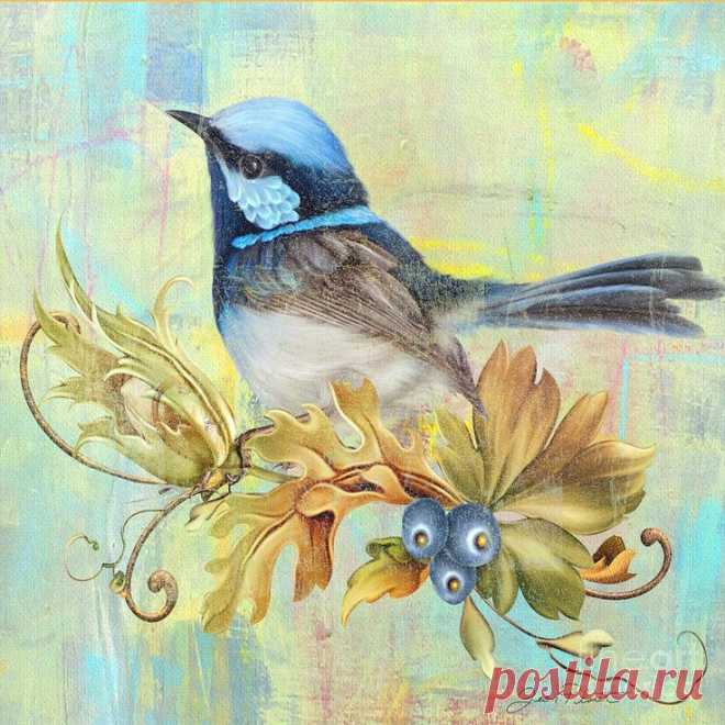 Винтажно-декупажное.Птички и бабочки