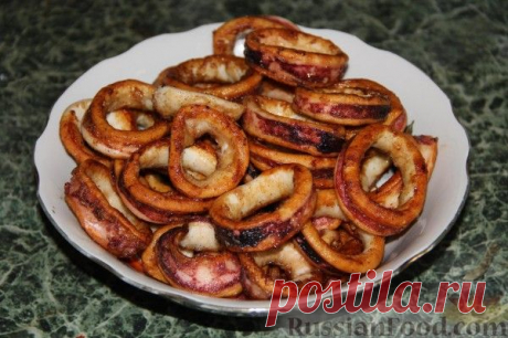 Рецепт: Жареные кальмары на RussianFood.com