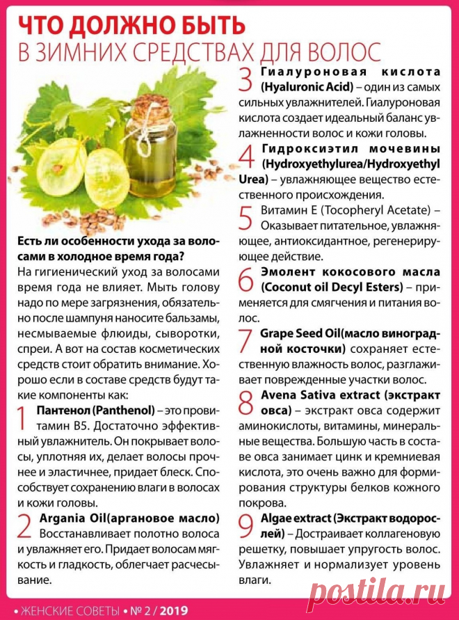 Что должно быть в зимних средствах для волос