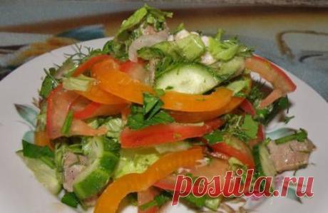 Салат с маринованным перцем и огурцами – рецепт с фото / Простые рецепты