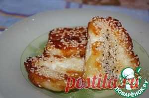 Халуми с кунжутом в чесночном масле - кулинарный рецепт