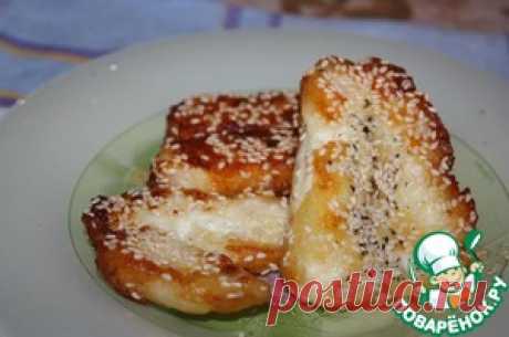 Халуми с кунжутом в чесночном масле - кулинарный рецепт