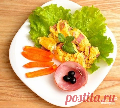 Омлет без молока в микроволновке - пошаговый кулинарный рецепт на Повар.ру
