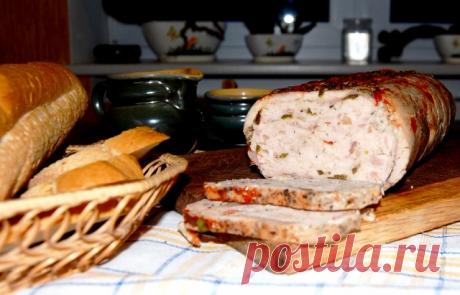 Домашний мясной рулет из разных видов мяса