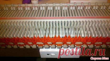 . МК Вязание резинки 2/1 на однофонтурной машине. А так же: ЧВ при ажурной вязке на примере оката рукава. - Машинное вязание - Страна Мам