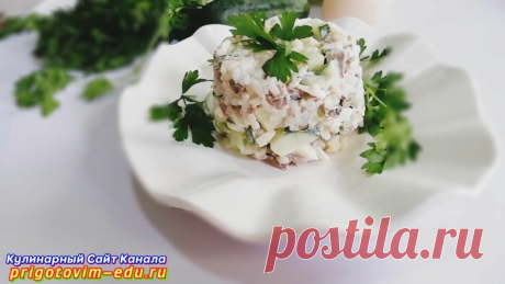 Мясной салат из отварной говядины с рисом и огурцами | Простые пошаговые фото рецепты | Яндекс Дзен