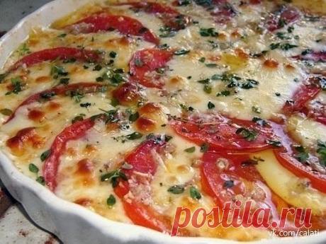 Великолепная закуска "Помидоры с сыром"