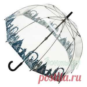 Прозрачный женский зонт-трость Fulton L042-3042 London Icons Birdcage-2