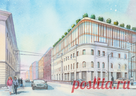 Иллюстрация Москва. Просмотреть иллюстрацию Москва из сообщества русскоязычных художников автора Air Akvarell в стилях: Реализм, Реклама, нарисованная техниками: Акварель.