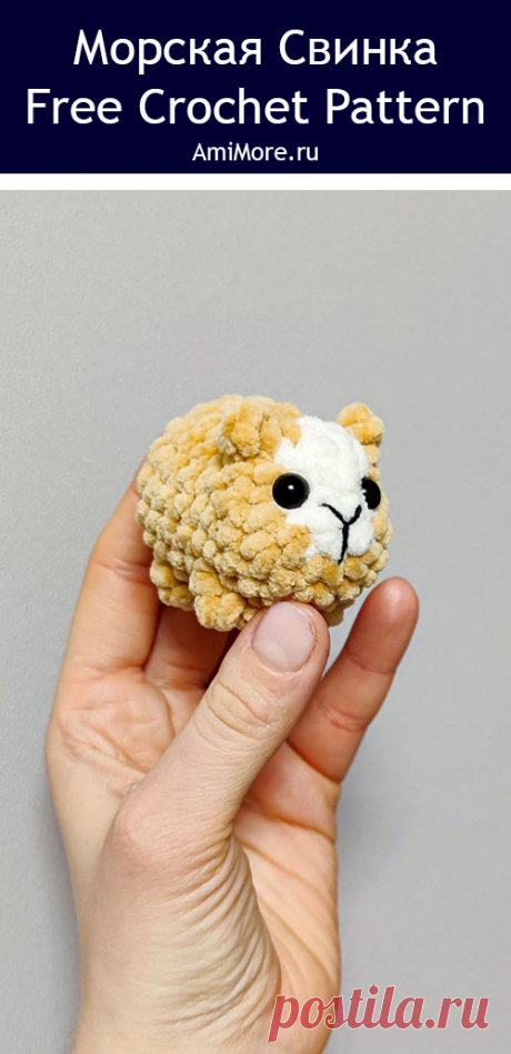 PDF Морские свинки крючком. FREE crochet pattern; Аmigurumi toy patterns. Амигуруми схемы и описания на русском. Вязаные игрушки и поделки своими руками #amimore - плюшевый зверёк, маленькая морская свинка из плюшевой пряжи, милая зверюшка.