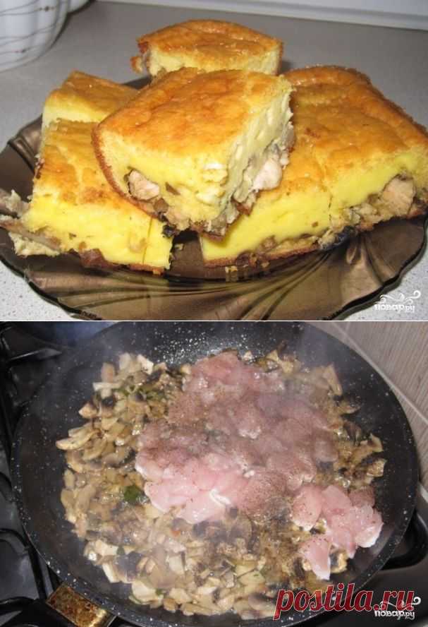 Пирог с грибами и курицей - не буду рассказывать на сколько хорош этот пирог...это надо пробовать!
