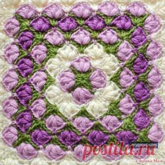 Красивый и не сложный квадрат для пледа