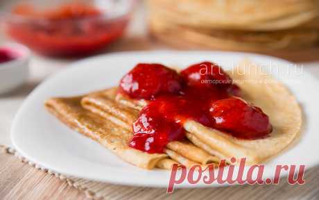 Тонкие блины на молоке. Быстро, вкусно и красиво