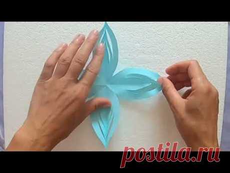How to make a snowflake from colored paper ❄❄❄
