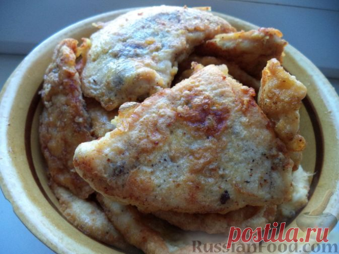 Рецепт: Отбивные из куриного филе в кляре на RussianFood.com